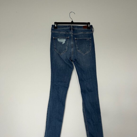 Women's Hollister Size 3 Medium Wash High Rise Ripped Supper Skinny Jeans - Picture 2 of 6